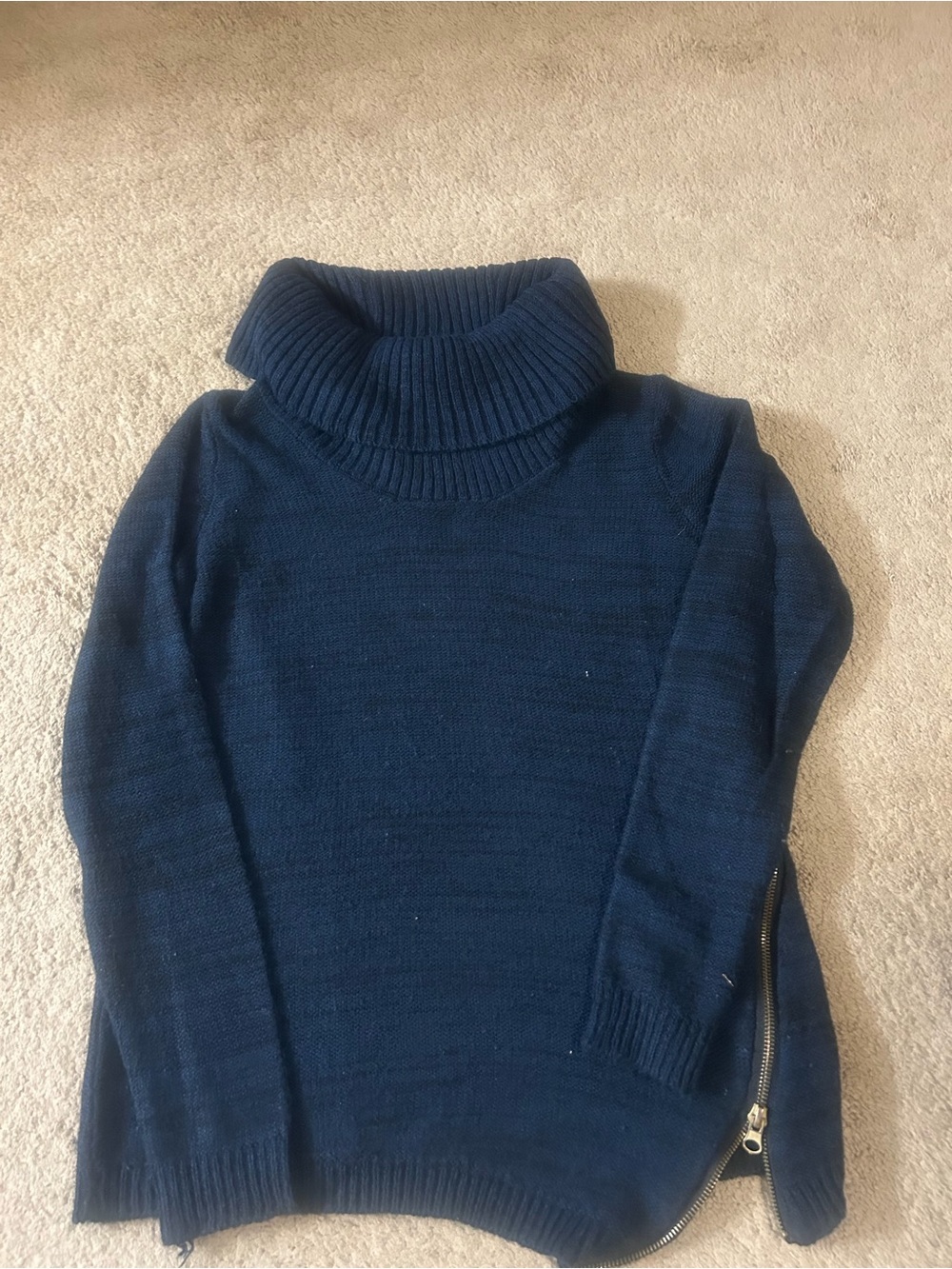 Emily Rose Armstrong Zipper Detail Cowl Neck Sweater